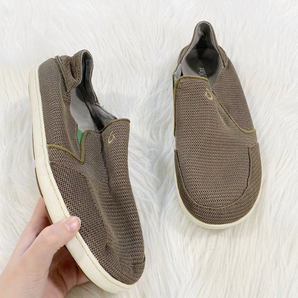 OLUKAI Nohea Mesh Brown Casual Slip On SZ 9.5